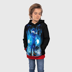 Толстовка-худи детская Магическая Битва Фушигуро Мегуми, цвет: 3D-красный — фото 2