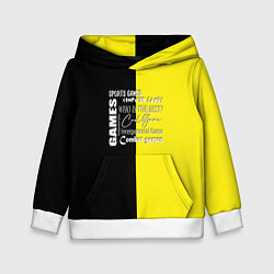 Детская толстовка Лимонно-черный фон
