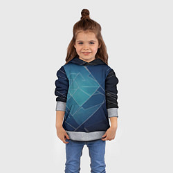 Толстовка-худи детская Геометрическая бесконечность, цвет: 3D-меланж — фото 2