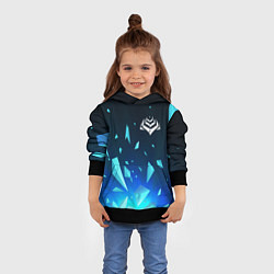Толстовка-худи детская Warframe взрыв частиц, цвет: 3D-черный — фото 2