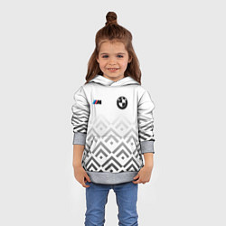 Толстовка-худи детская BMW m power - белый, цвет: 3D-меланж — фото 2