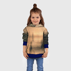Толстовка-худи детская Песочные тени, цвет: 3D-синий — фото 2