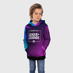 Толстовка-худи детская League of Legends gaming champion: рамка с лого и, цвет: 3D-черный — фото 2