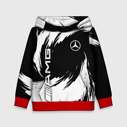 Толстовка-худи детская Mercedes benz - white color, цвет: 3D-красный
