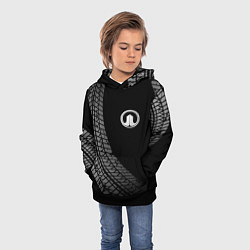 Толстовка-худи детская Great Wall tire tracks, цвет: 3D-черный — фото 2