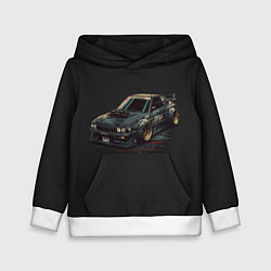 Толстовка-худи детская Nissan Skyline 2000 gtr, цвет: 3D-белый