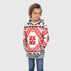 Толстовка-худи детская Удмуртский стиль, цвет: 3D-меланж — фото 2