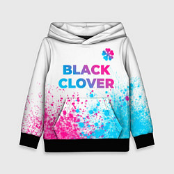 Детская толстовка Black Clover neon gradient style: символ сверху