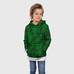 Толстовка-худи детская Тетрис узор, цвет: 3D-белый — фото 2
