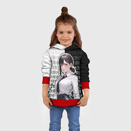 Детская толстовка Кобэни из аниме человек-бензопила / 3D-Красный – фото 4