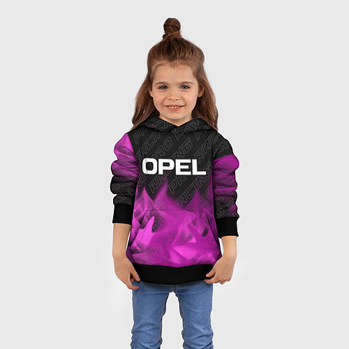 Детская толстовка Opel pro racing: символ сверху / 3D-Черный – фото 4
