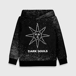 Толстовка-худи детская Dark Souls с потертостями на темном фоне, цвет: 3D-черный