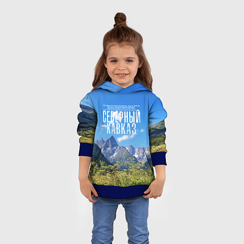 Детская толстовка Фото гор / 3D-Синий – фото 4