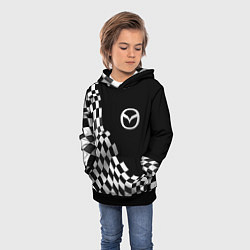 Толстовка-худи детская Mazda racing flag, цвет: 3D-черный — фото 2