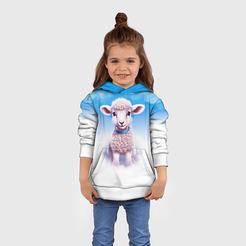 Детская толстовка Ягнёнок / 3D-Белый – фото 4