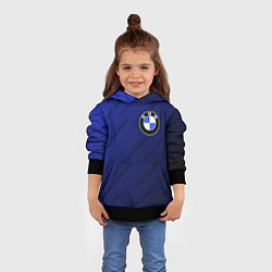 Толстовка-худи детская BMW градиент, цвет: 3D-черный — фото 2