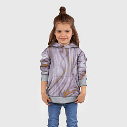 Толстовка-худи детская Grey golden style, цвет: 3D-меланж — фото 2