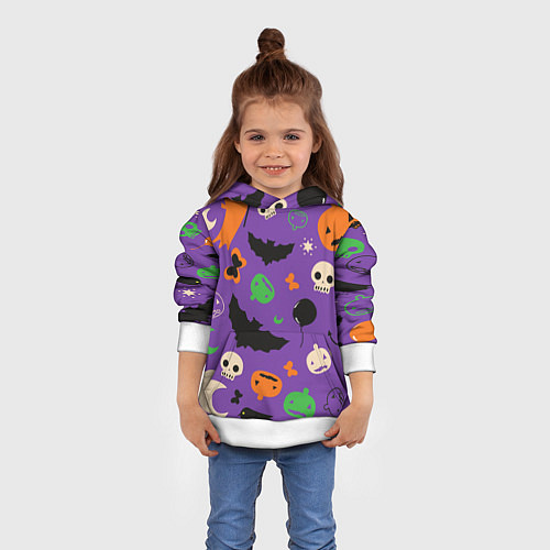 Детская толстовка Halloween style / 3D-Белый – фото 4