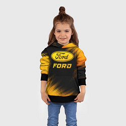 Толстовка-худи детская Ford - gold gradient, цвет: 3D-черный — фото 2