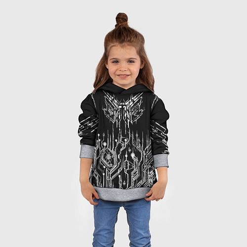 Детская толстовка Киберпанк-модерн / 3D-Меланж – фото 4