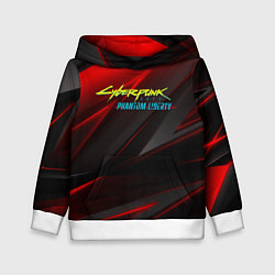 Детская толстовка Cyberpunk 2077 phantom liberty red black logo