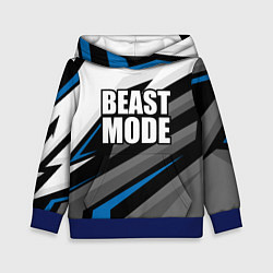 Толстовка-худи детская Beast mode - blue sport, цвет: 3D-синий