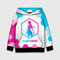 Детская толстовка Tomb Raider neon gradient style