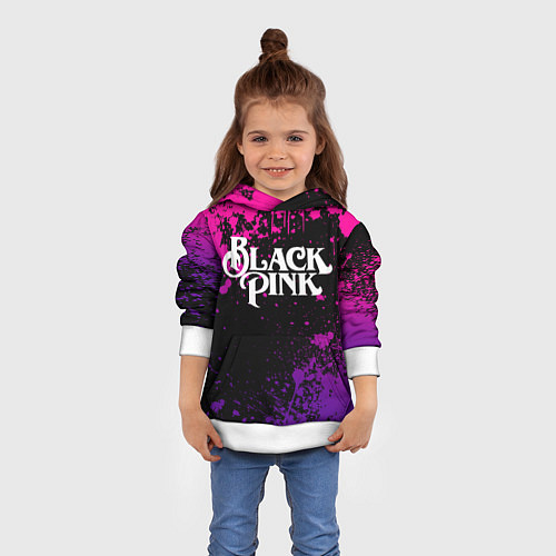 Детская толстовка Blackpink - neon / 3D-Белый – фото 4