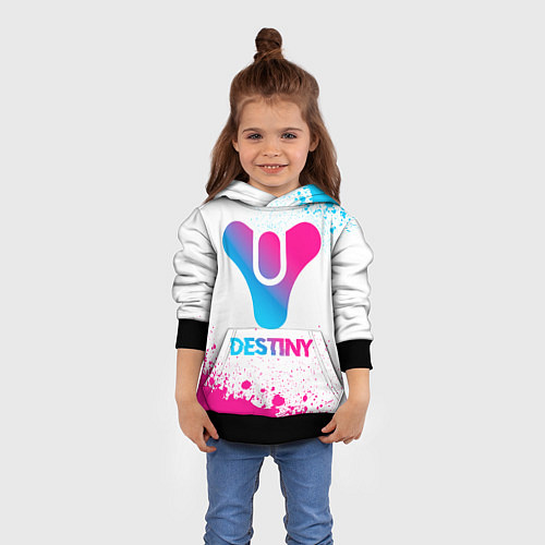 Детская толстовка Destiny neon gradient style / 3D-Черный – фото 4