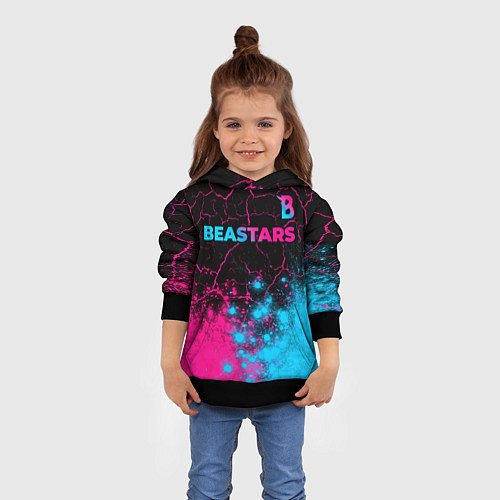 Детская толстовка Beastars - neon gradient: символ сверху / 3D-Черный – фото 4