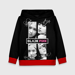 Толстовка-худи детская Blackpink - Autographs, цвет: 3D-красный