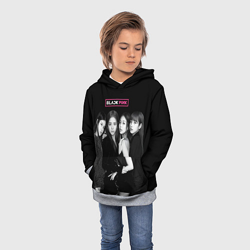 Детская толстовка Blackpink - girl group / 3D-Меланж – фото 3
