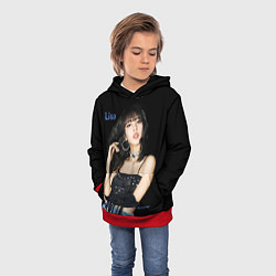 Толстовка-худи детская Blackpink Lisa in jeans, цвет: 3D-красный — фото 2