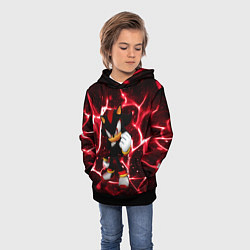 Толстовка-худи детская Shadow the Hedgehog, цвет: 3D-черный — фото 2