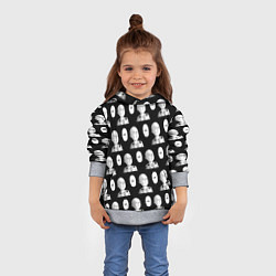 Толстовка-худи детская Saitama - ok pattern, цвет: 3D-меланж — фото 2