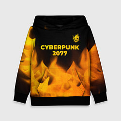 Детская толстовка Cyberpunk 2077 - gold gradient: символ сверху