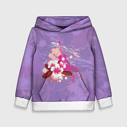 Детская толстовка Розовая гитара и цветочный орнамент
