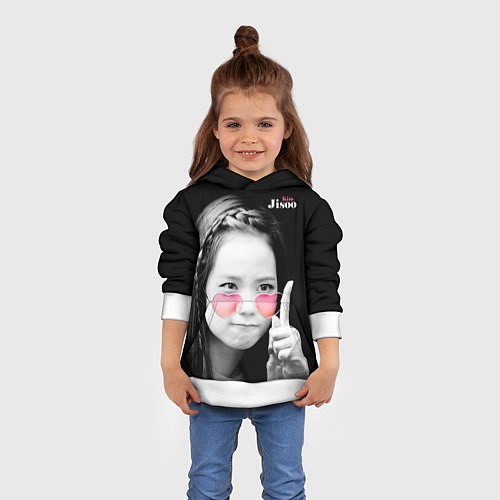 Детская толстовка Blackpink Jisoo Attention sign / 3D-Белый – фото 4