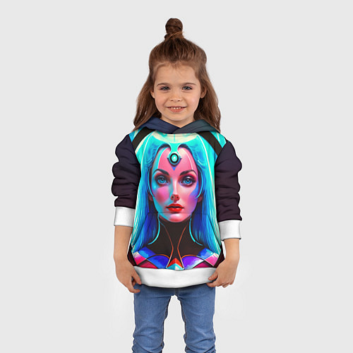 Детская толстовка Девушка в криокапсуле / 3D-Белый – фото 4