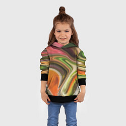 Толстовка-худи детская Waves colors, цвет: 3D-черный — фото 2