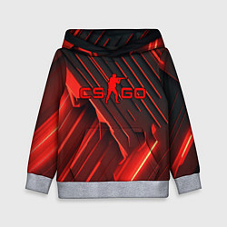 Толстовка-худи детская CS GO red neon, цвет: 3D-меланж