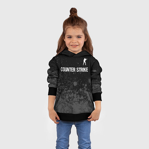 Детская толстовка Counter Strike glitch на темном фоне: символ сверх / 3D-Черный – фото 4