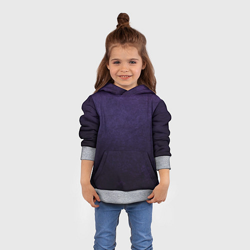 Детская толстовка Фиолетово-черный градиент / 3D-Меланж – фото 4