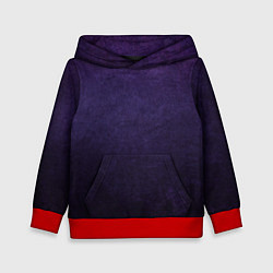 Толстовка-худи детская Фиолетово-черный градиент, цвет: 3D-красный