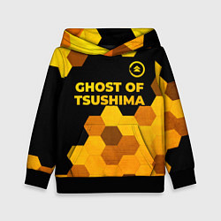 Детская толстовка Ghost of Tsushima - gold gradient: символ сверху