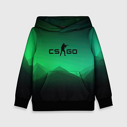 Детская толстовка CS GO green black background