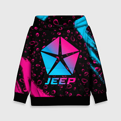 Толстовка-худи детская Jeep - neon gradient, цвет: 3D-черный