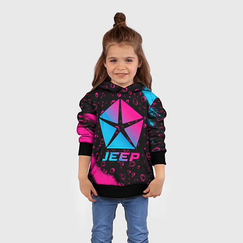 Детская толстовка Jeep - neon gradient / 3D-Черный – фото 4