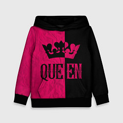Толстовка-худи детская Queen корона, цвет: 3D-черный