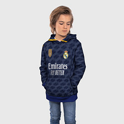 Толстовка-худи детская ФК Реал Мадрид форма 2324 гостевая, цвет: 3D-синий — фото 2